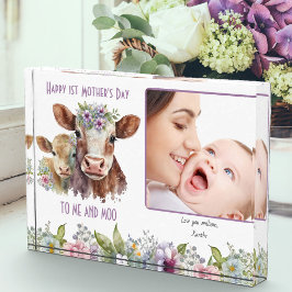 Mama en Baby Koe Ik en Moo Moederdag Fotoblokken