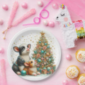 Mama en Baby Koe Pastel Christmas Papieren Bordje (Feest)