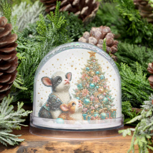 Mama en Baby Koe Sneeuwbol