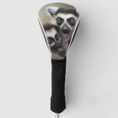 mama en Baby lemur knuffelen, Golfheadcover (Voorkant)