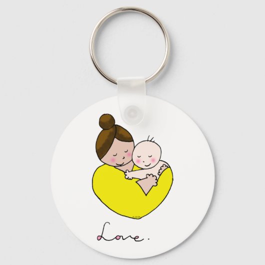 mama en baby liefde sleutelhanger (Voorkant)