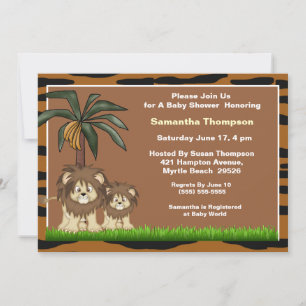 Mama en Baby Lion Baby Shower Invitaties Kaart