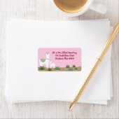 Mama en Baby Llama Pink Dot Baby Retouradres Etiket (Insitu)