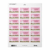 Mama en Baby Llama Pink Dot Baby Retouradres Etiket (Full Sheet)