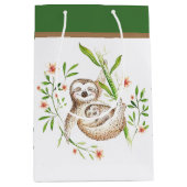 Mama en baby luiaards  middel grote cadeautas (Voorkant)