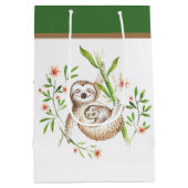 Mama en baby luiaards  middel grote cadeautas (Achterkant)
