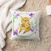 Mama en baby lynx/wilde kat kussen (Deken)