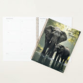 Mama en Baby olifant in het regenwoud Planner (Display)