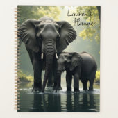 Mama en Baby olifant in het regenwoud Planner (Voorkant)