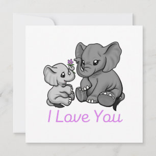 "Mama en Baby olifant" Kaart
