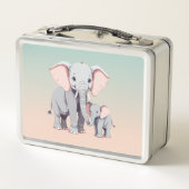 Mama en baby olifant lunchbox (Achterkant)