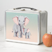 Mama en baby olifant lunchbox (In situ)