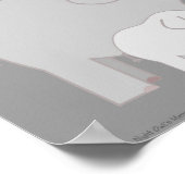 Mama en Baby Olifanten Grijs Poster (Hoek)