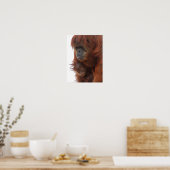 Mama en baby orang-oetan poster (Keuken)