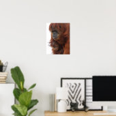 Mama en baby orang-oetan poster (Thuiskantoor)