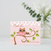 Mama en Baby Owl Bedankkaart (Staand voorkant)