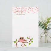Mama en Baby Owl Briefpapier (Staand voorkant)