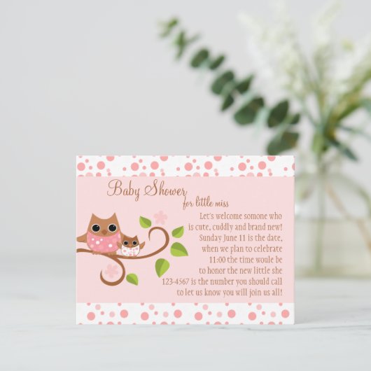 Mama en Baby Owl Kaart (Staand voorkant)