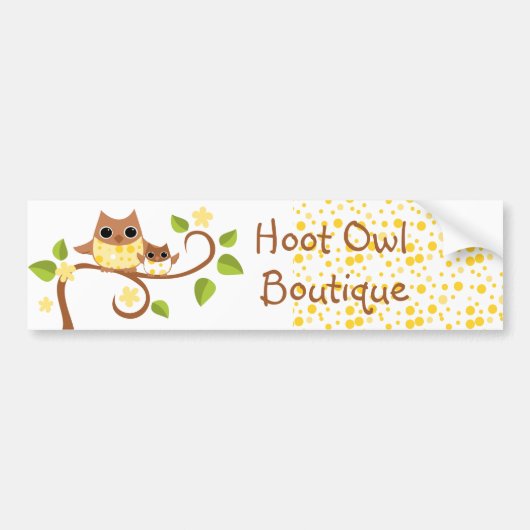Mama en Baby Owls Bumpersticker (Voorkant)