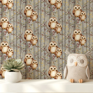 Mama en Baby Owls kinderdagverblijf Behang