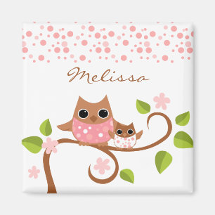 Mama en Baby Owls Magneet