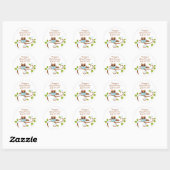 Mama en Baby Owls Ronde Sticker (Vel)