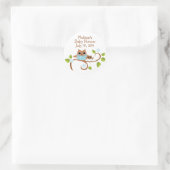 Mama en Baby Owls Ronde Sticker (Tas)
