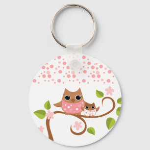 Mama en Baby Owls Sleutelhanger