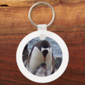 Mama en Baby Penguin Sleutelhanger (Voorkant)