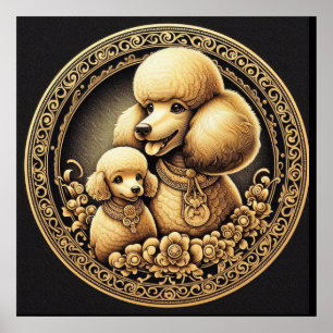 Mama en Baby Poedel 025000X Poster
