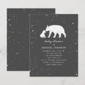 Mama en Baby Polar Beer Dark Grey Baby shower Kaart (Voorkant / Achterkant)