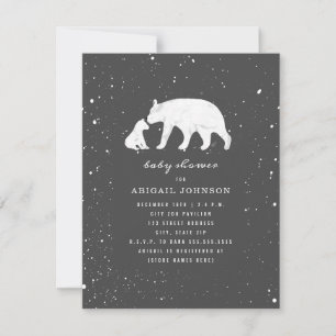 Mama en Baby Polar Beer Dark Grey Baby shower Kaart