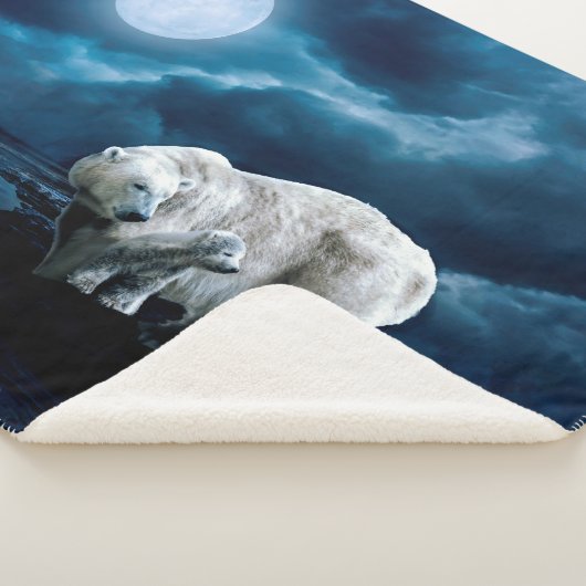 Mama en Baby Polar Beer 's nachts Sherpa Deken (3/4)