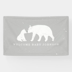 Mama en Baby Polar Beer Snow Grey Baby shower Spandoek