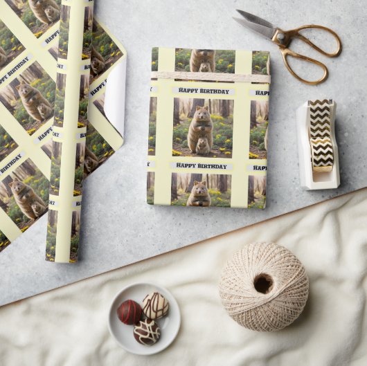 Mama en Baby Quokka, jarig Cadeaupapier (Crafts)