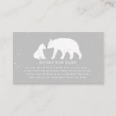 Mama en Baby shower Polar Beer Book Request Grey Informatiekaartje (Voorkant)