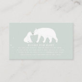 Mama en Baby shower Polar Beer Request Blue Informatiekaartje (Voorkant)