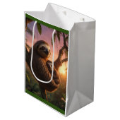 Mama en Baby Sloth Medium Cadeauzakje (Voorkant Gekanteld)
