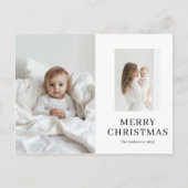 Mama en Baby Twee foto's van Kerstmis Briefkaart (Voorkant)