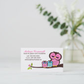 Mama en Baby uilen bellen kaarten (Staand voorkant)