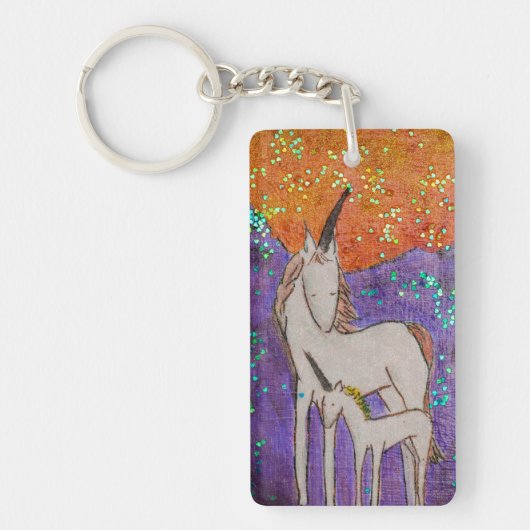 Mama en baby unicorn sleutelhanger (Voorkant)