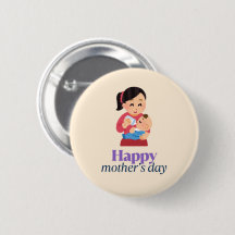 Mama en baby, vrolijke moederdag