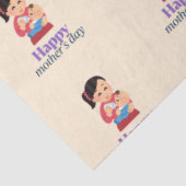 Mama en baby, vrolijke moederdag tissuepapier (Detail)