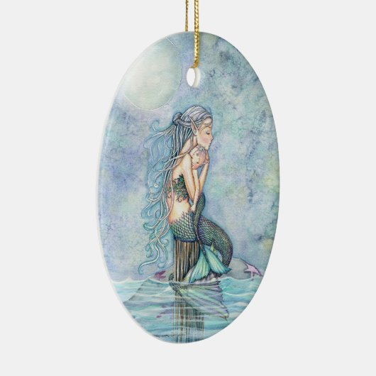 Mama en Baby Zeemeermin Ornament (Rechts)
