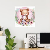 Mama en Babybeer Poster (Thuiskantoor)