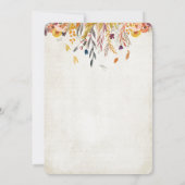 Mama en Deer Fall Leaves Baby shower Invitation Kaart (Achterkant)