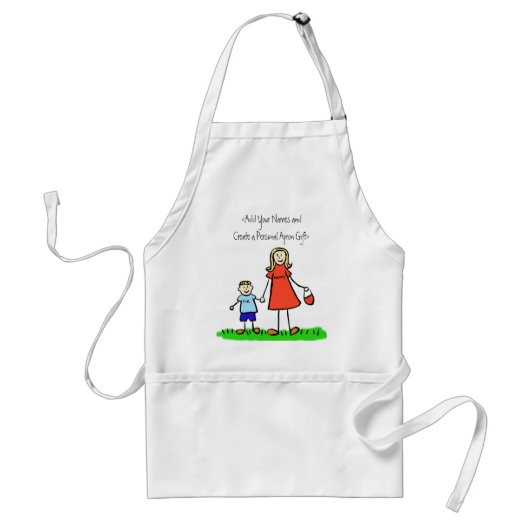 Mama en ik Apron (Gepersonaliseerd Namen) Standaard Schort (Voorkant)
