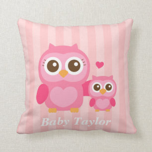 Mama en ik, Cute Baby Uil, Roze Kussen