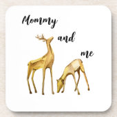 Mama en ik Deer Bier Onderzetter (Voorkant)