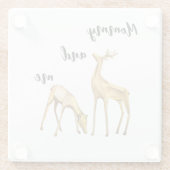Mama en ik Deer Glazen Onderzetter (Achterkant)